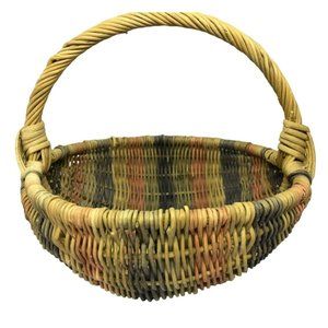 Multicolored Handmade Woven Egg Basket